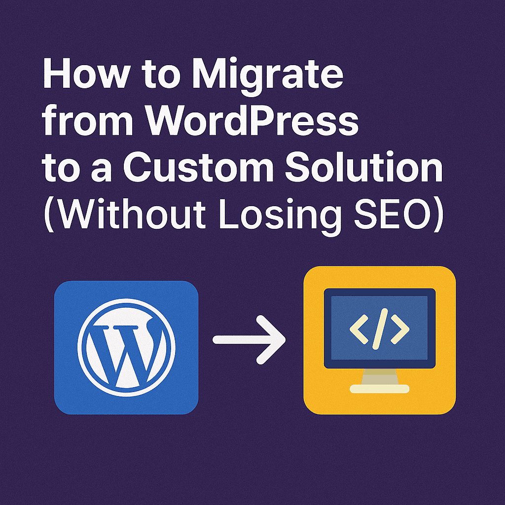 Diagram showing WordPress logo morphing into Next.js and Strapi logos with arrows